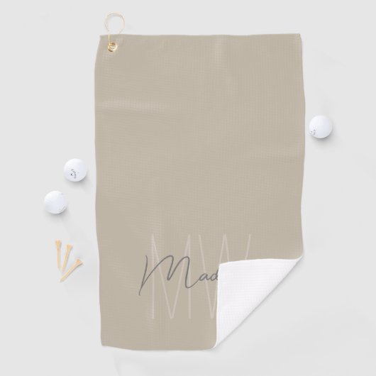 Aangepast modern monogram golfhanddoek (Insitu)