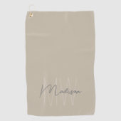 Aangepast modern monogram golfhanddoek (Voorkant)