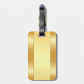Aangepast modern monogram met de naam Gold look Gl Bagagelabel (Achterkant verticaal)