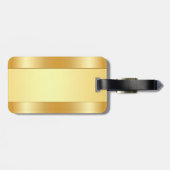 Aangepast modern monogram met de naam Gold look Gl Bagagelabel (Achterkant horizontaal)