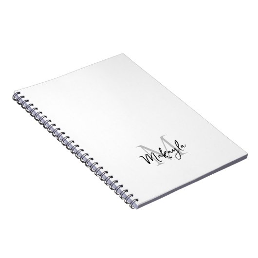 Aangepast modern monogram notitieboek (Rechterzijde)