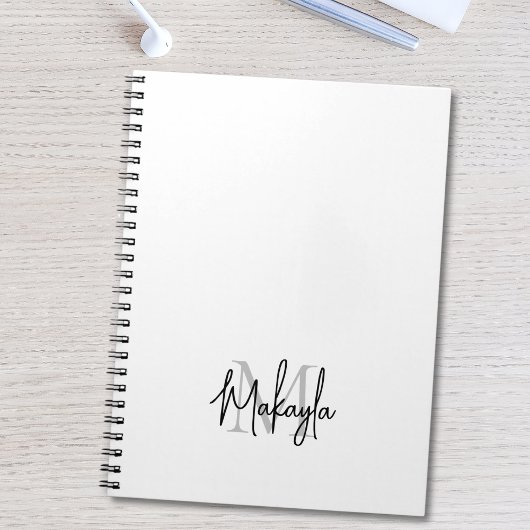 Aangepast modern monogram notitieboek