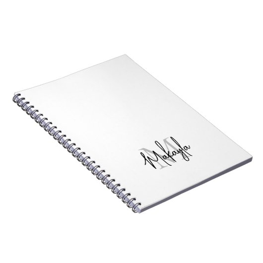 Aangepast modern monogram notitieboek (Rechterzijde)