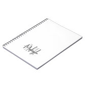 Aangepast modern monogram notitieboek (Linkerzijde)