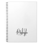 Aangepast modern monogram notitieboek (Voorkant)