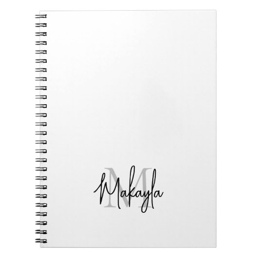 Aangepast modern monogram notitieboek (Voorkant)