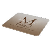 Aangepast modern monogram snijplank (Hoek)