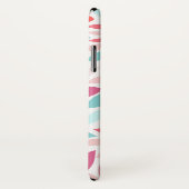 Aangepast modern mozaïekmonogram Blauwgroen roze Case-Mate iPhone Case (Achterkant / rechts)