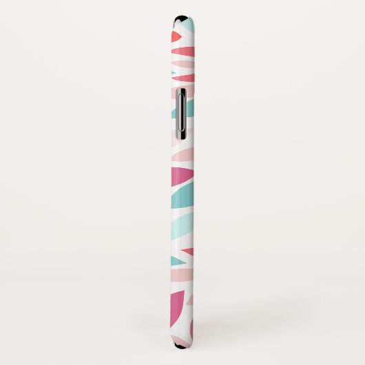 Aangepast modern mozaïekmonogram Blauwgroen roze Case-Mate iPhone Case (Achterkant / rechts)