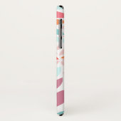 Aangepast modern mozaïekmonogram Blauwgroen roze Case-Mate iPhone Case (Achterkant/links)