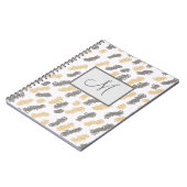 Aangepast modern notebookTaupe Grey Swish Notitieboek (Linkerzijde)