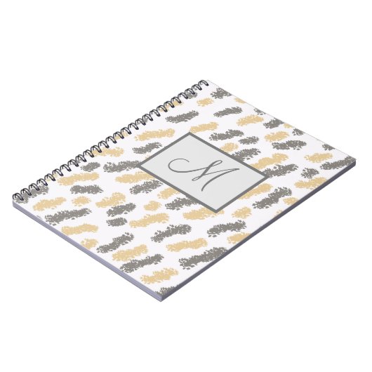 Aangepast modern notebookTaupe Grey Swish Notitieboek (Linkerzijde)
