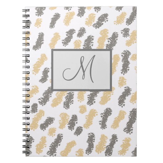 Aangepast modern notebookTaupe Grey Swish Notitieboek (Voorkant)