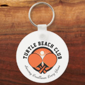 Aangepast modern ontwerp monogram cadeau sleutelhanger (Achterkant)