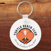 Aangepast modern ontwerp monogram cadeau sleutelhanger (Voorkant)