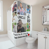 Aangepast modern Oom 8 Foto Collage Douchegordijn (In situ)
