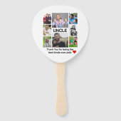 Aangepast modern Oom 8 Foto Collage Handwaaier (Voorkant)