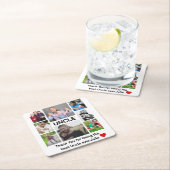 Aangepast modern Oom 8 Foto Collage Kartonnen Onderzetters (Insitu)