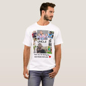 Aangepast modern Oom 8 Foto Collage T-shirt (Voorkant volledig)