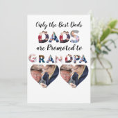 Aangepast modern opa 9 fotocollage bedankkaart (Staand voorkant)