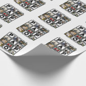 Aangepast modern opa Papo 8 fotocollage Cadeaupapier (Hoek)