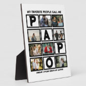 Aangepast modern opa Papo 8 fotocollage Fotoplaat (Zijkant)