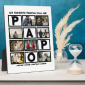 Aangepast modern opa Papo 8 fotocollage Fotoplaat (Zijkant)
