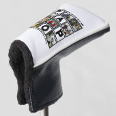 Aangepast modern opa Papo 8 fotocollage Golfheadcover (3/4 voorkant)