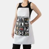 Aangepast modern opa Papo 8 fotocollage Schort (Insitu)