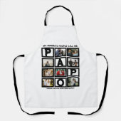 Aangepast modern opa Papo 8 fotocollage Schort (Voorkant)