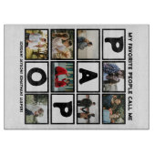 Aangepast modern opa Papo 8 fotocollage Snijplank (Voorkant)