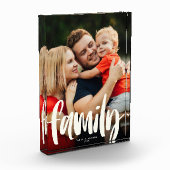 Aangepast, modern, oud rendy script voor familie fotoblokken (Links)