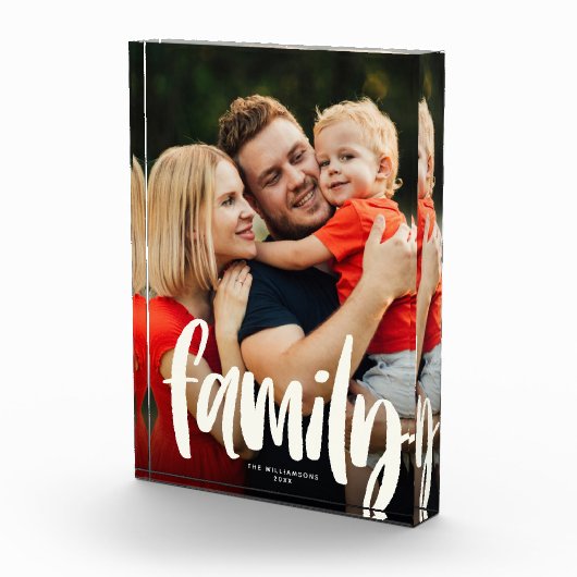 Aangepast, modern, oud rendy script voor familie fotoblokken (Rechts)
