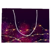 Aangepast modern Paars goud Bedankt kerstcadeau Groot Cadeauzakje (Achterkant)