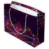 Aangepast modern Paars goud Bedankt kerstcadeau Groot Cadeauzakje (Achterkant Gekanteld)