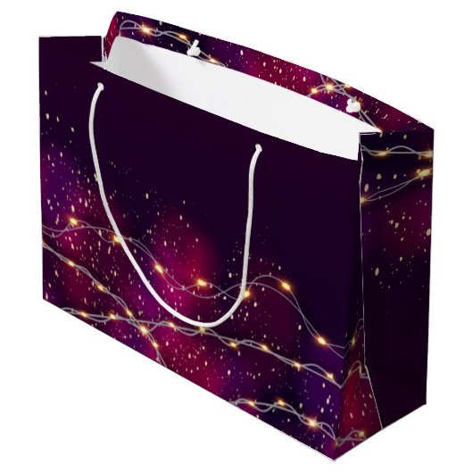 Aangepast modern Paars goud Bedankt kerstcadeau Groot Cadeauzakje (Achterkant Gekanteld)