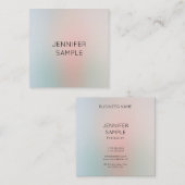 Aangepast, modern pastel met minimalistisch ontwer vierkante visitekaartje (Voorkant / Achterkant)