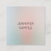 Aangepast, modern pastel met minimalistisch ontwer vierkante visitekaartje (Voorkant)