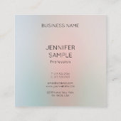 Aangepast, modern pastel met minimalistisch ontwer vierkante visitekaartje (Achterkant)