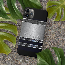 Aangepast modern patroon met kleine metalen strepe Case-Mate iPhone case