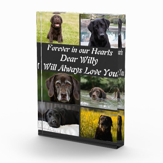 Aangepast modern Pet Memorial 6 Foto Collage (Rechts)