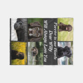 Aangepast modern Pet Memorial 6 Foto Collage Fleece Deken (Voorkant (Horizontaal))