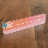 Aangepast modern PhD-afstuderen cadeau Naambordje (Zijkant)