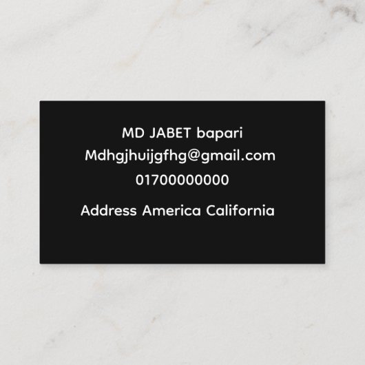 Aangepast modern professioneel Visitekaartje (Achterkant)