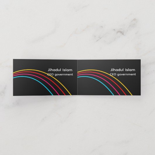 Aangepast modern professioneel Visitekaartje Klantenkaartje (Binnenkant ongevouwen)