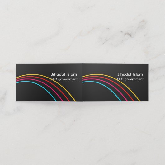 Aangepast modern professioneel Visitekaartje Klantenkaartje (Buitenkant ongevouwen)