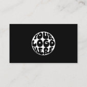 Aangepast modern professioneel zwart-wit logo visitekaartje (Achterkant)