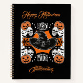 Aangepast Modern Receptenboek Schattigee Heks Pet Notitieboek (Voorkant)