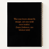 Aangepast Modern Receptenboek Schattigee Heks Pet Notitieboek (Achterkant)