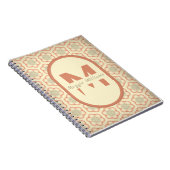 Aangepast Modern Retro Monogram Notitieboek (Rechterzijde)